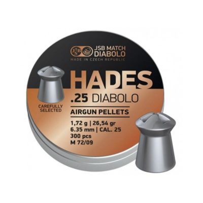 Пули JSB DIABOLO HADES 1,72 гр. 6,35мм 300шт
